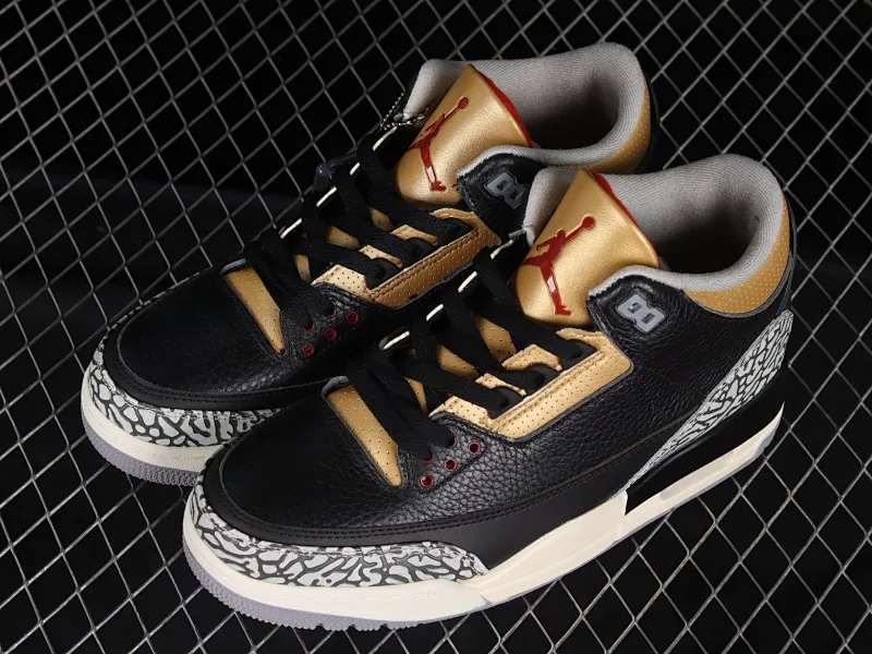 All categories Air Jordan Jordan series basketball shoes Air Jordan 3 Air Jordan 3 Retro "Black Gold" AJ3 Joe 3 black gold cement CK9246-067